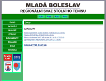 Tablet Screenshot of mlboleslav.stcstolnitenis.cz